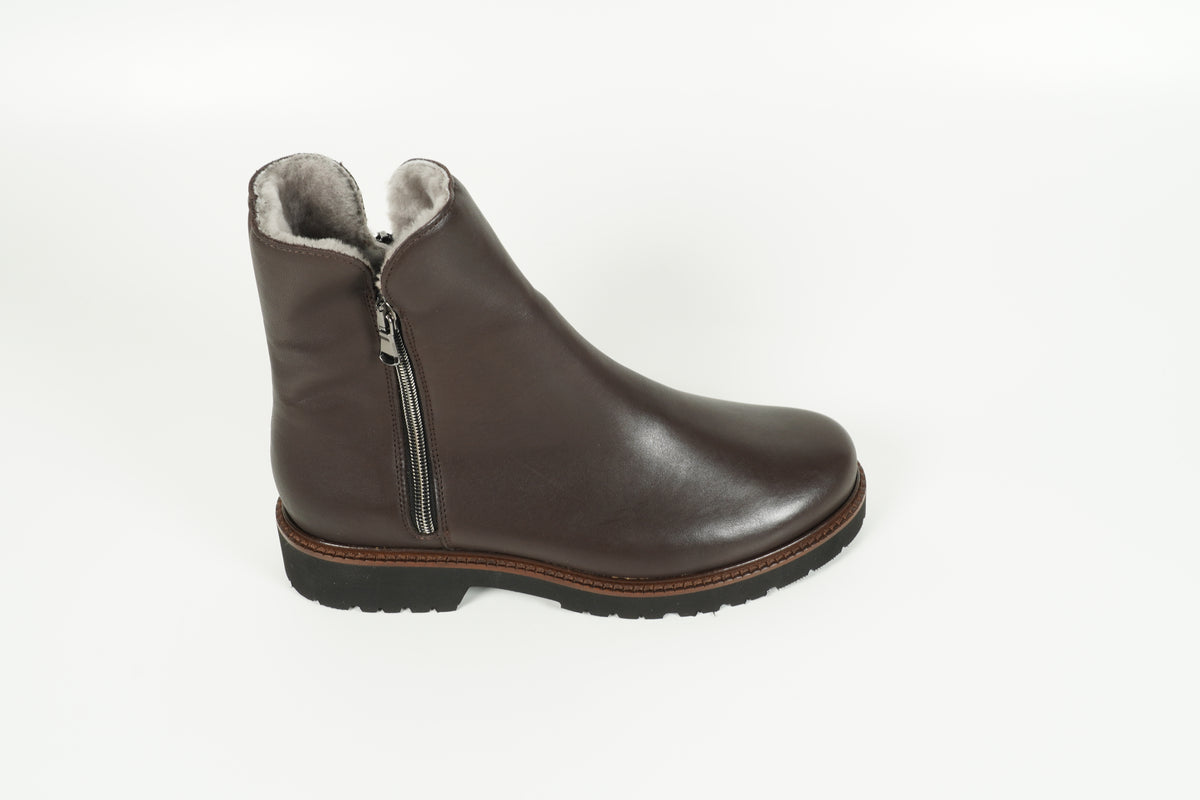 Stiefelette gefüttert Braun