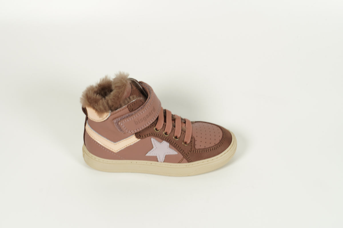 Bottines doublées pour enfants, roses