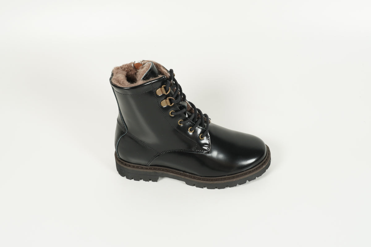 Stiefelette gefüttert Kids Schwarz