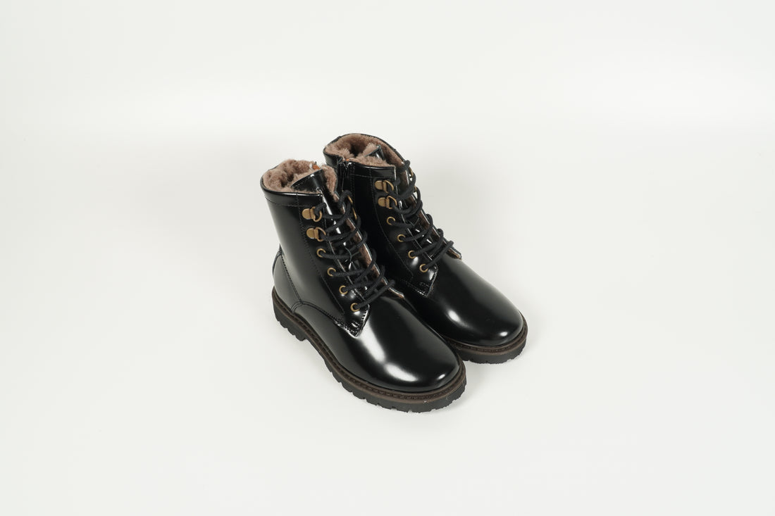 Stiefelette gefüttert Kids Schwarz