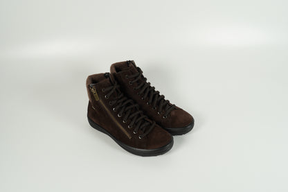 Lace-up shoe lined brown