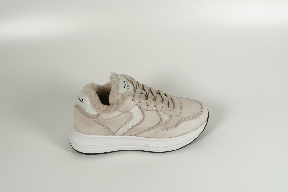 Baskets doublées beige