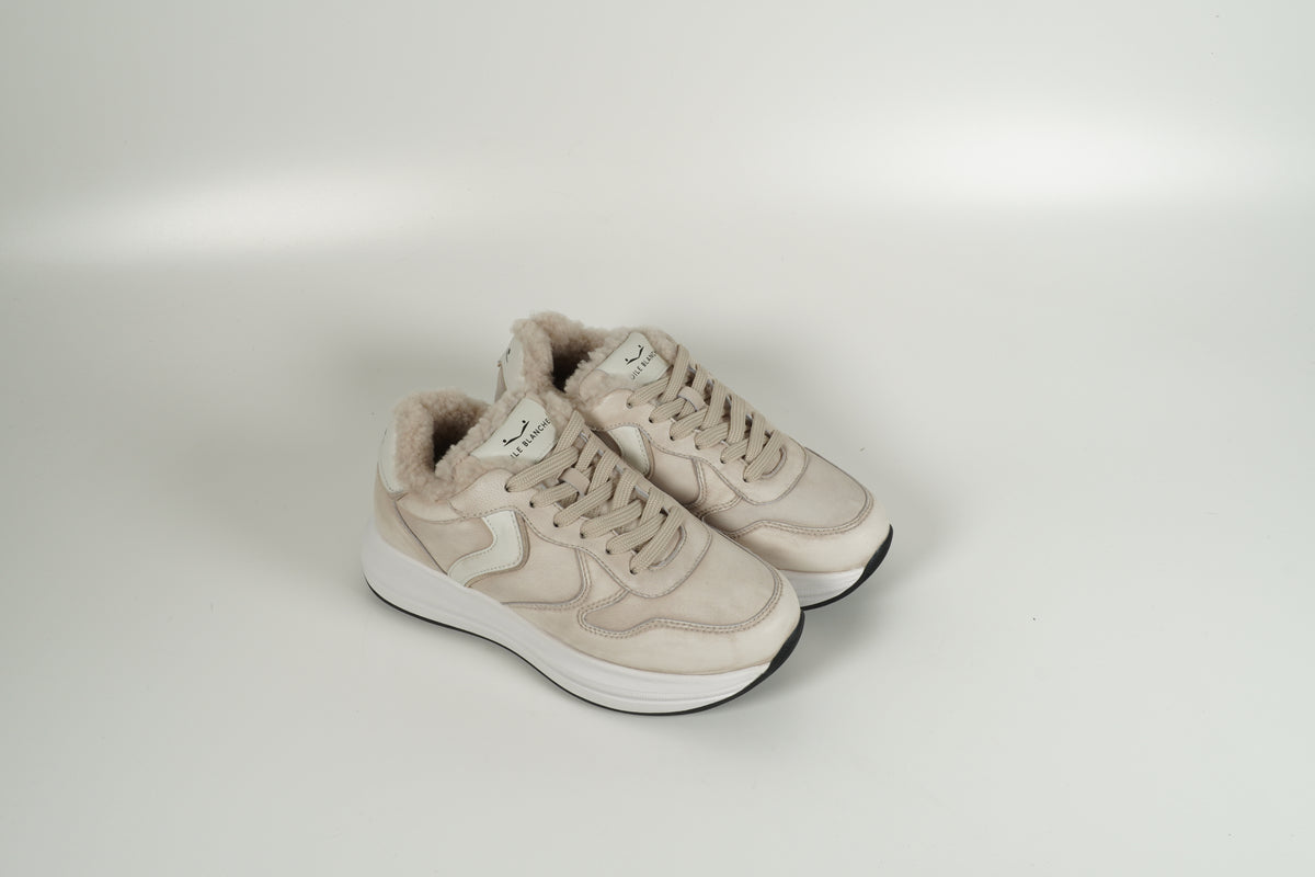 Baskets doublées beige