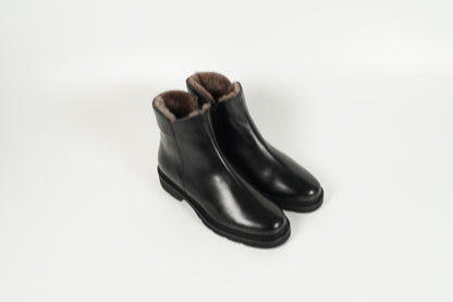 Stiefelette gefüttert Schwarz