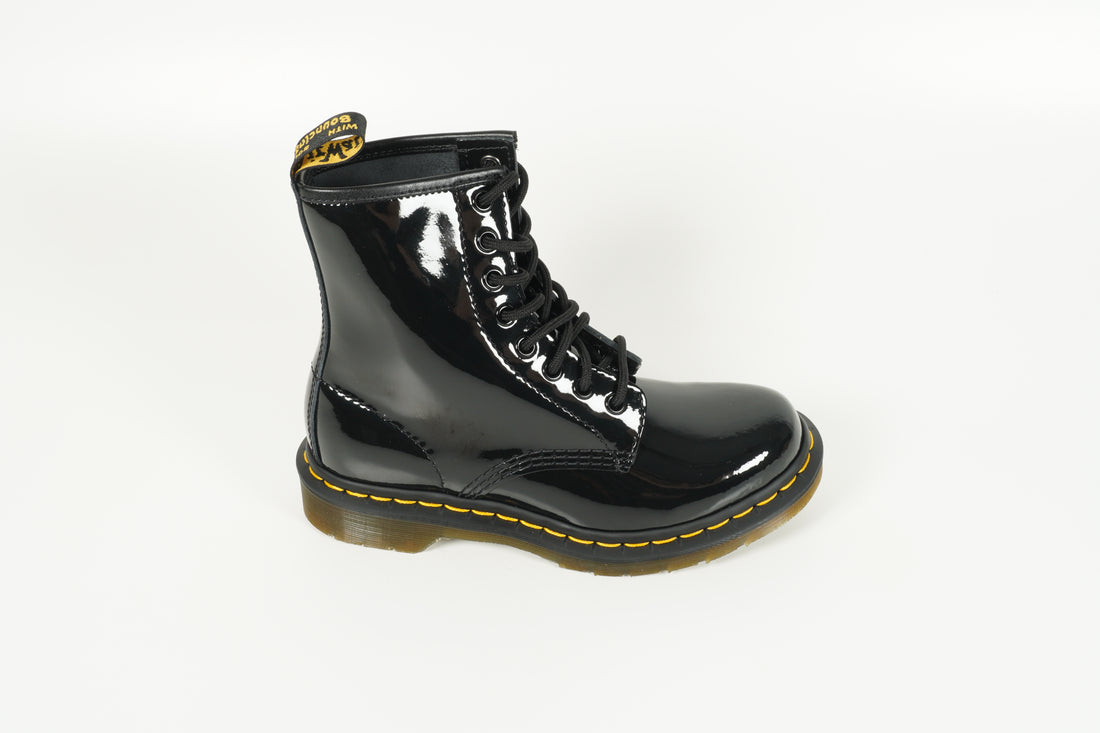 Stiefelette Schwarz Lack