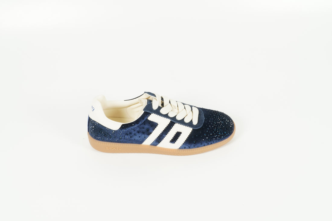 Sneaker Blau Strass
