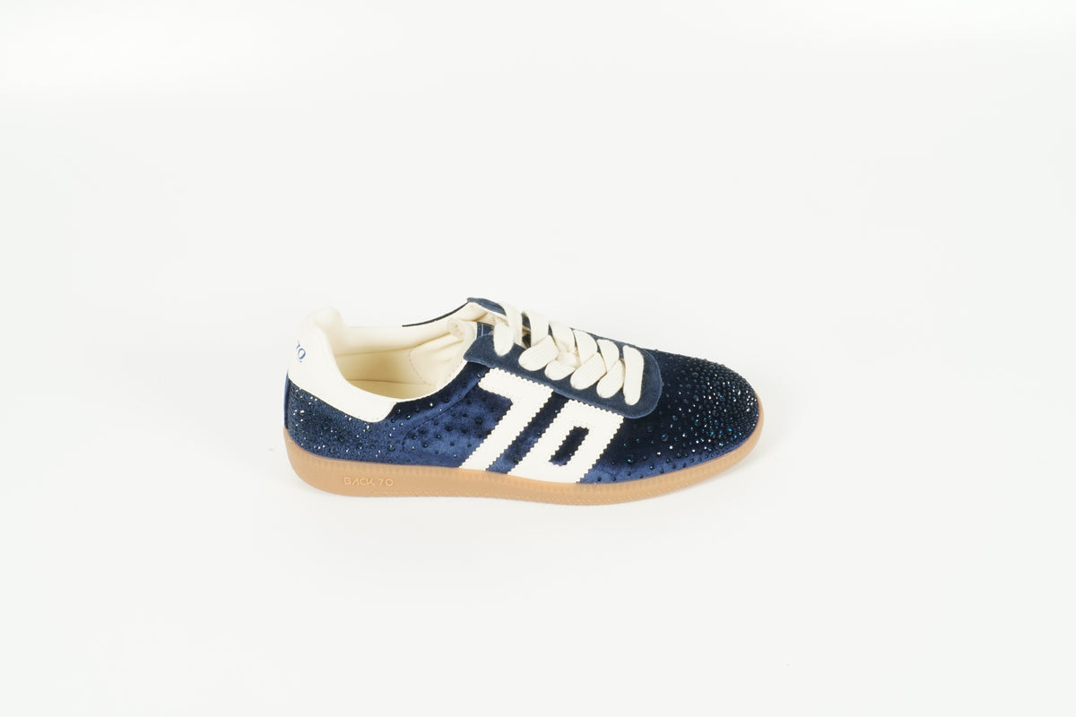 Sneaker Blau Strass