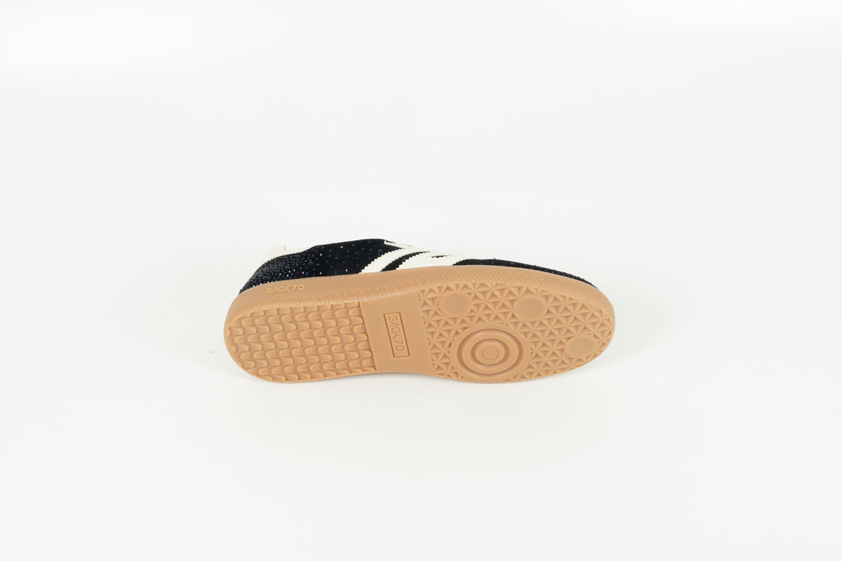 Sneaker Blau Strass