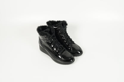 Stiefelette Ilka gefüttert Schwarz
