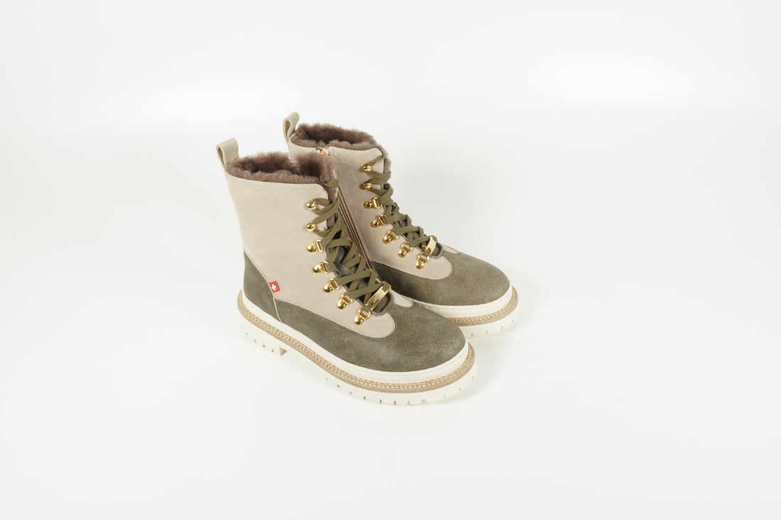Stiefelette Grün