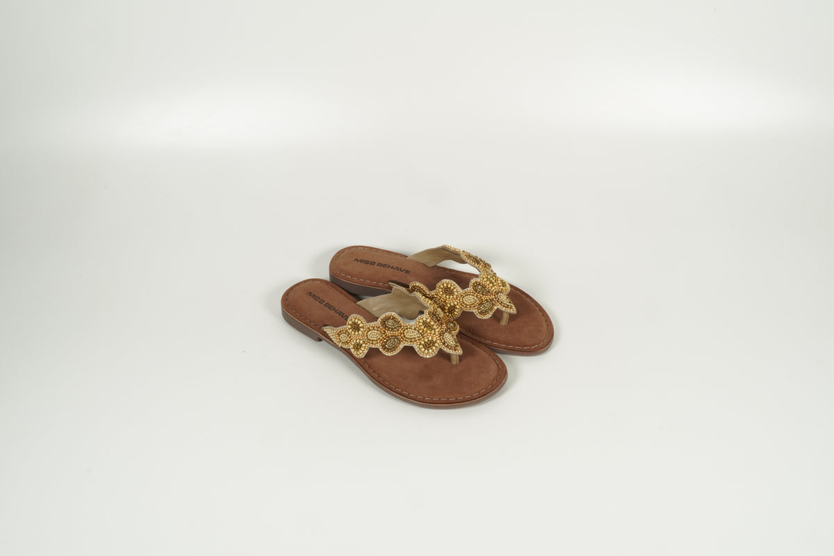 Tongs beiges