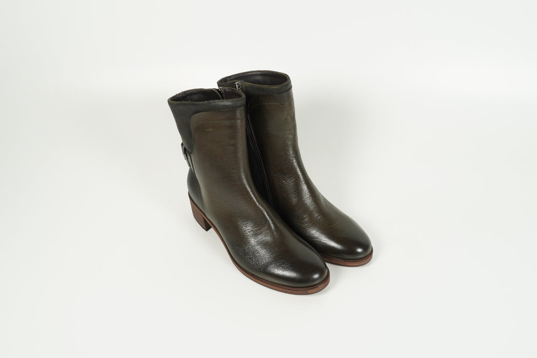Stiefelette Grün