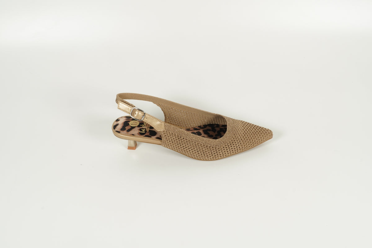 Slingback Pumps Gold
