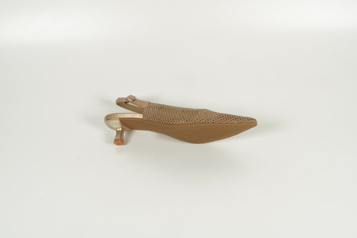 Slingback Pumps Gold