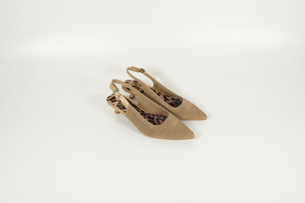 Slingback Pumps Gold