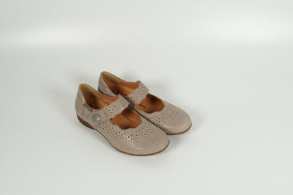 beige slip-on shoe