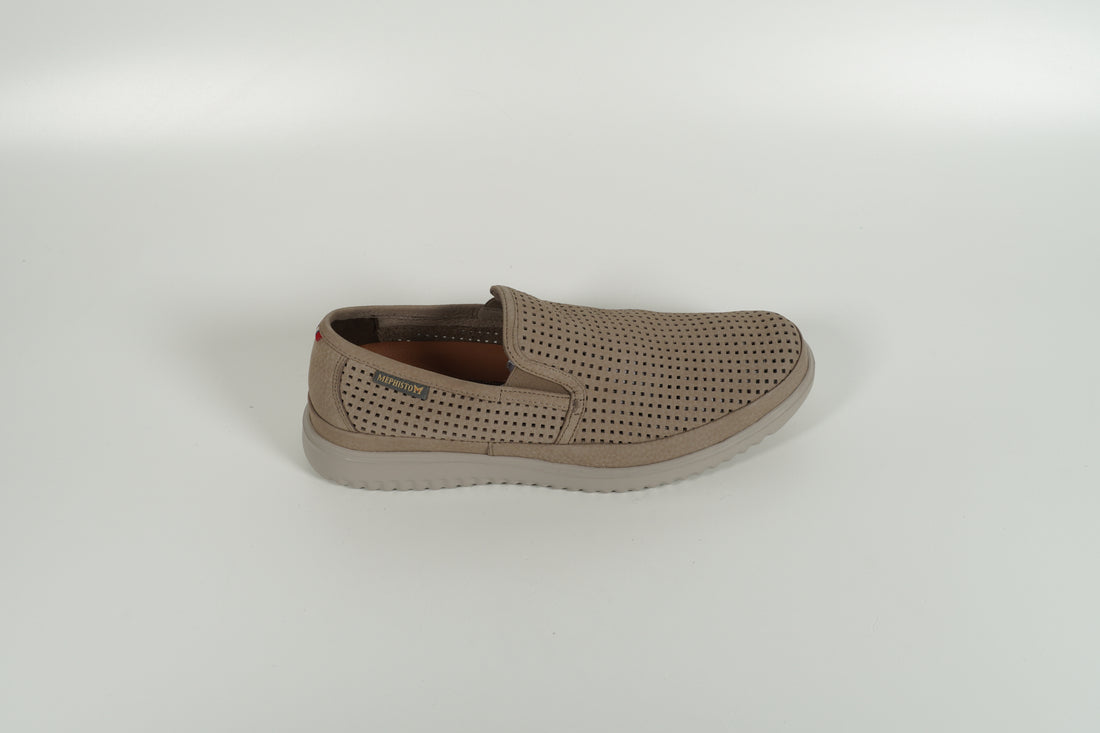 beige slip-on shoe