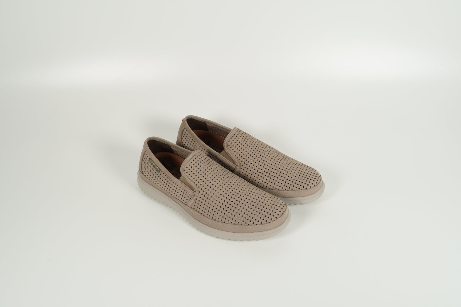 beige slip-on shoe