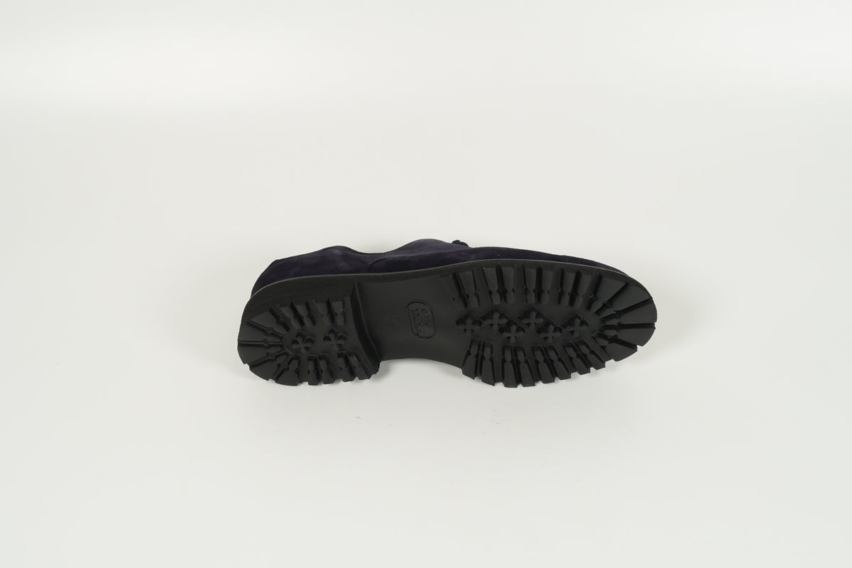 Chaussure à lacets, doublée, bleue