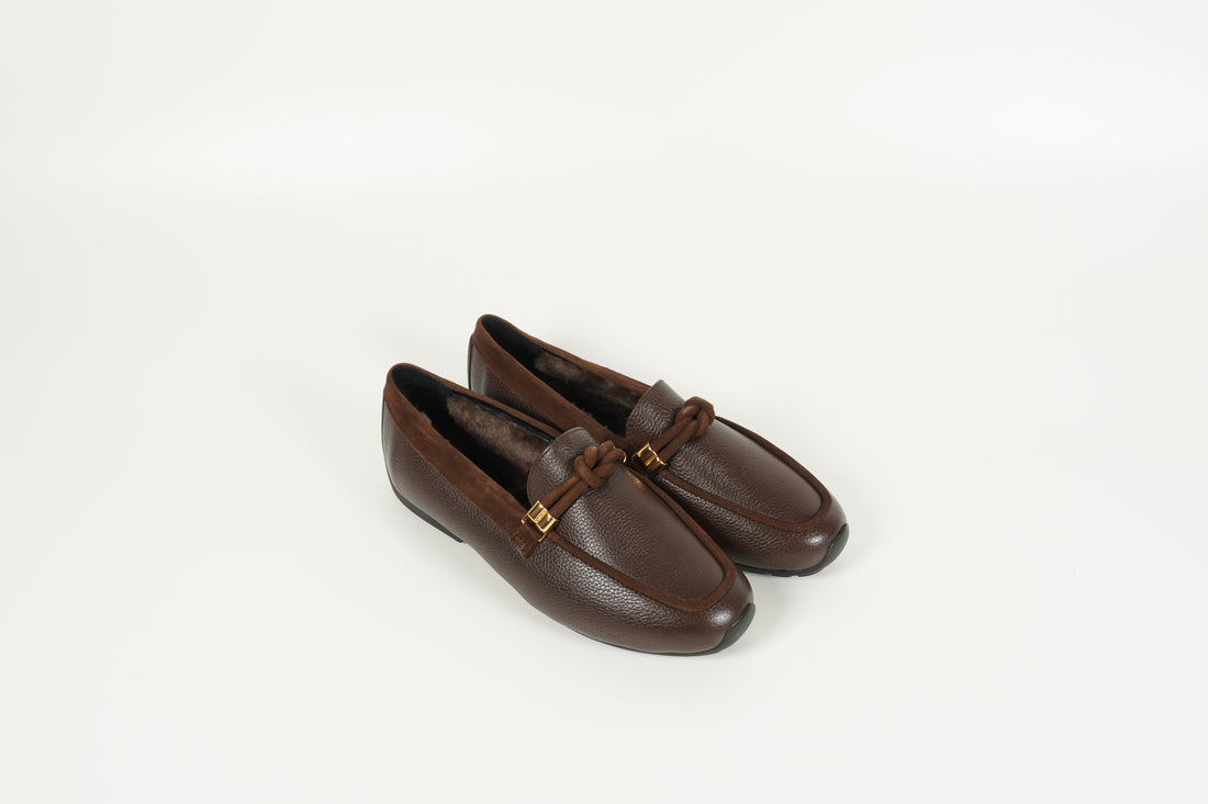 Moccasin gefüttert Braun