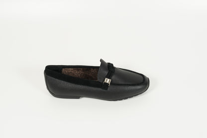 Moccasin gefüttert Schwarz