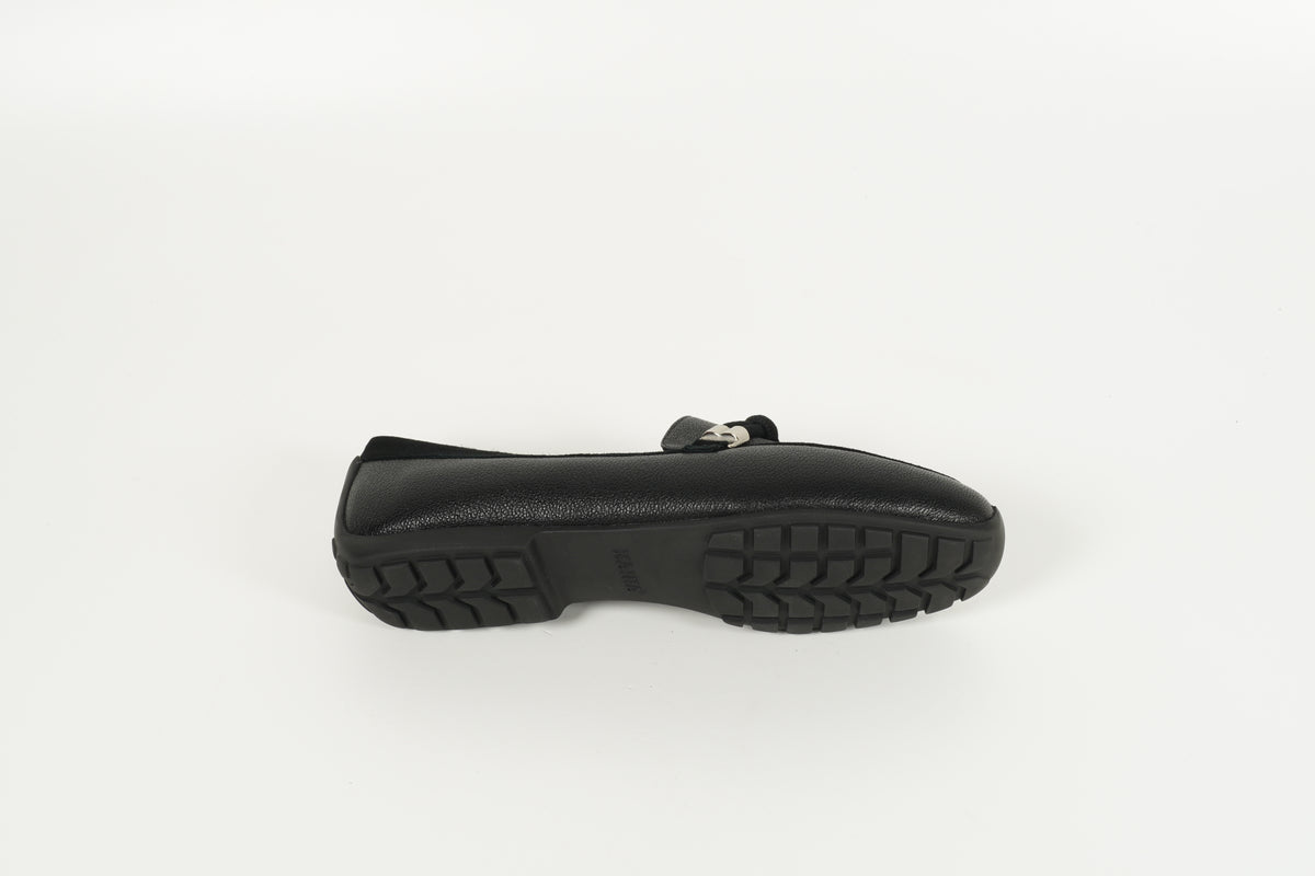 Moccasin gefüttert Schwarz