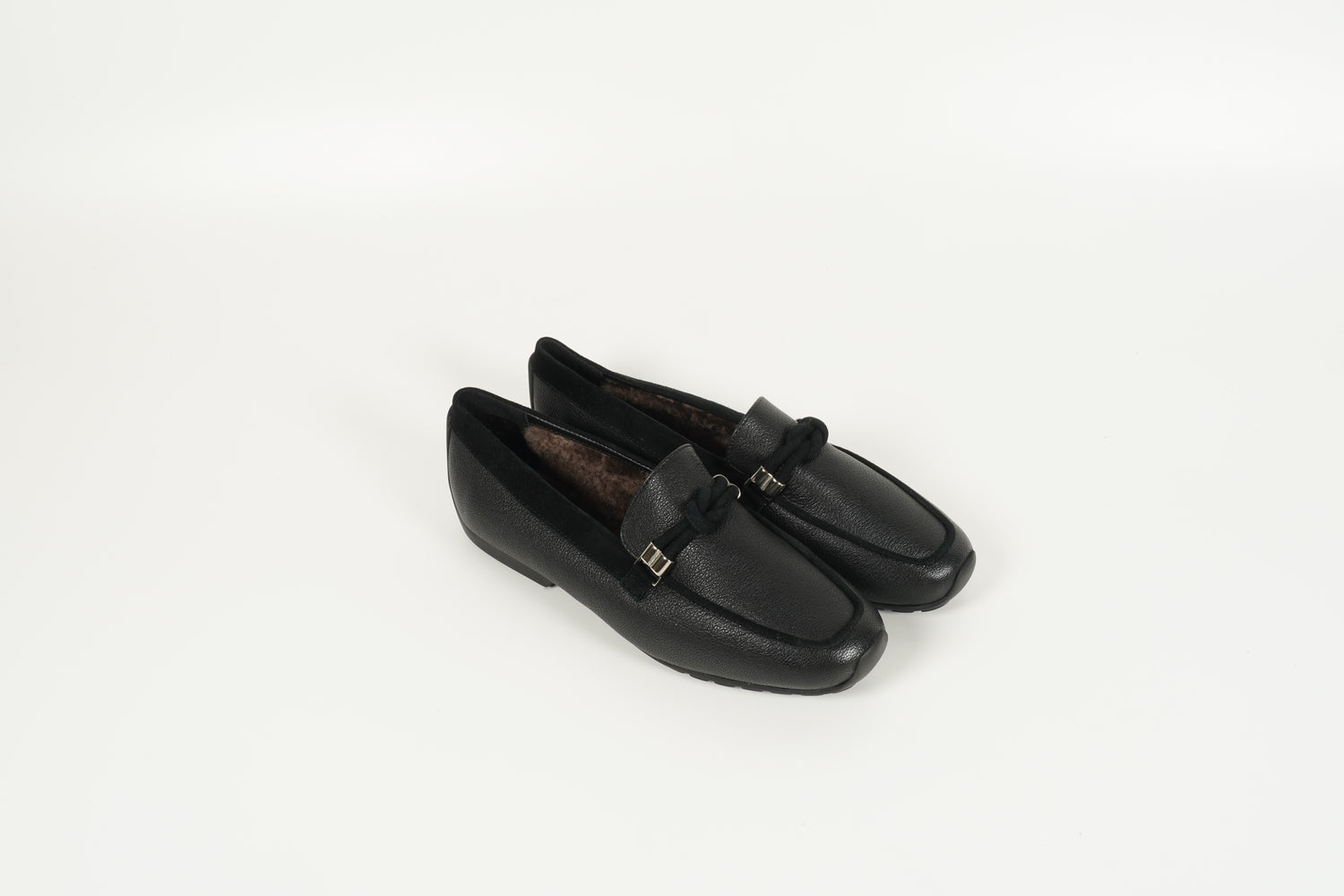 Moccasin gefüttert Schwarz