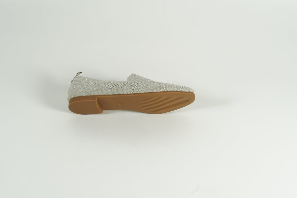 Chaussure basse argentée