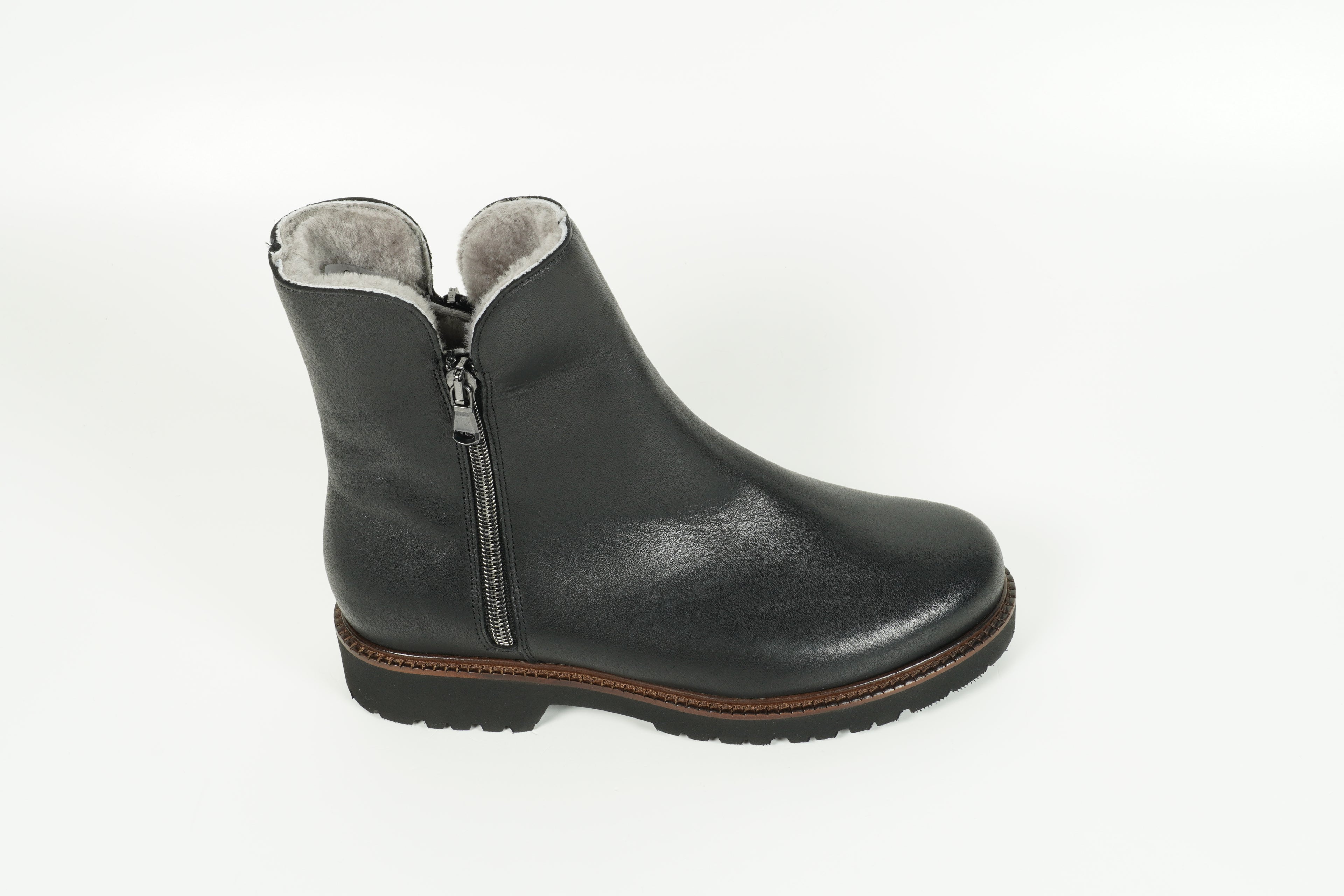 Stiefelette gefüttert Schwarz