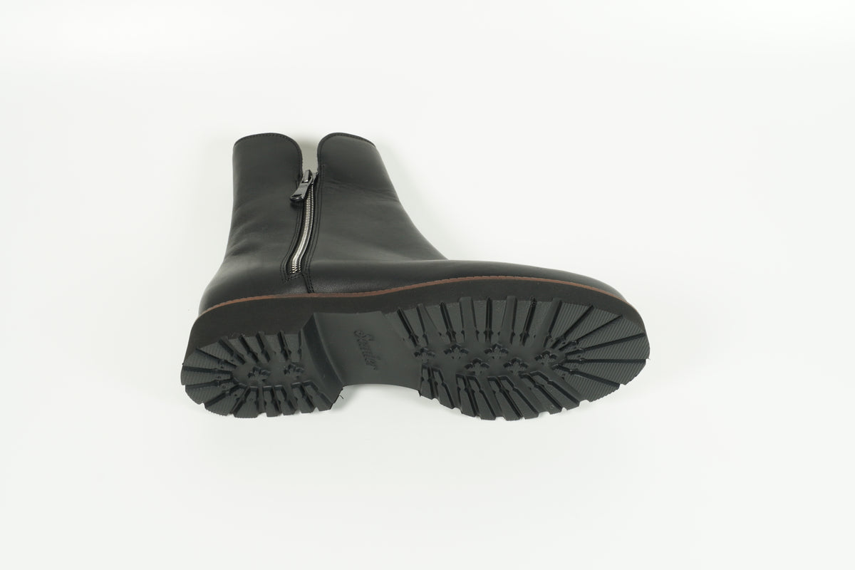 Stiefelette gefüttert Schwarz