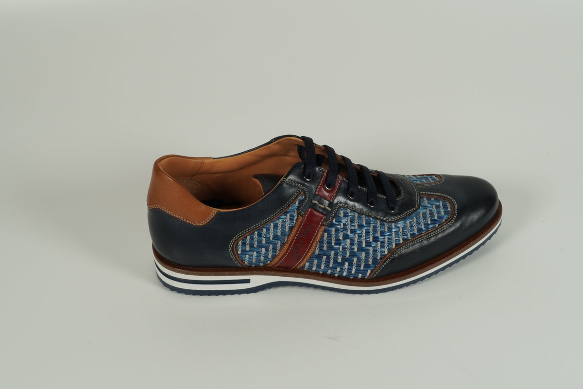 Schnürschuh Blau