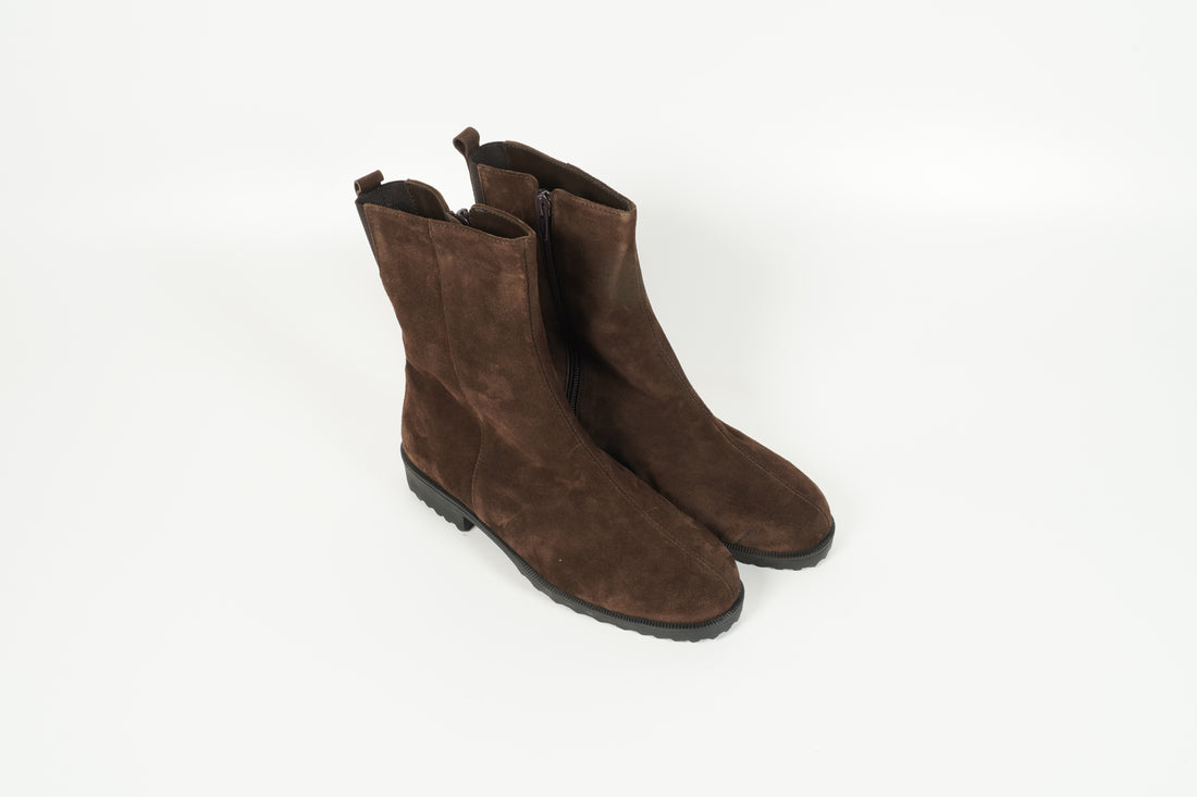 Stiefelette gefüttert Braun