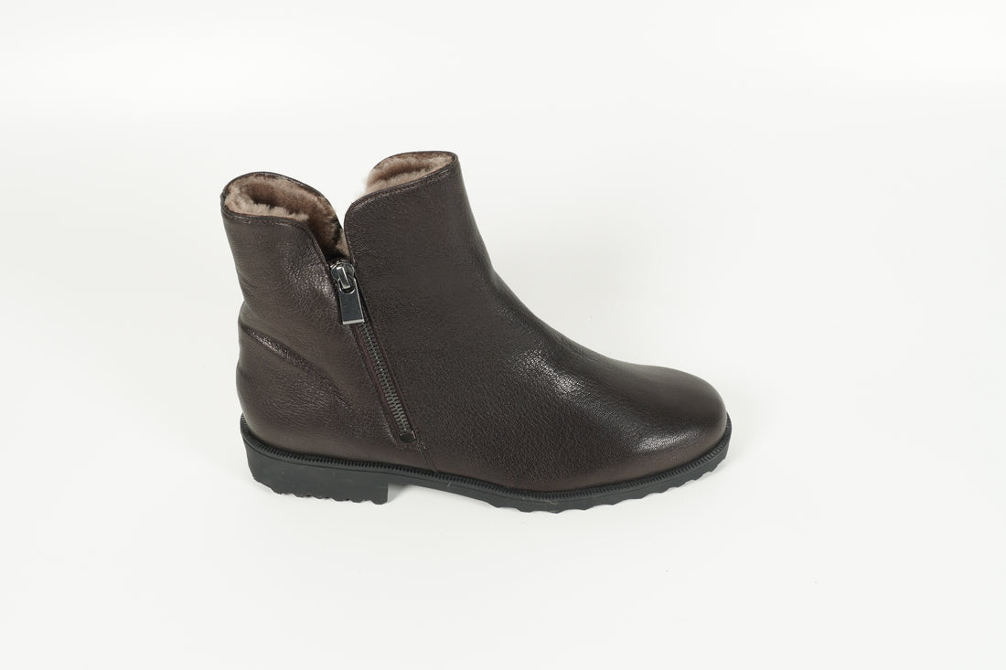 Stiefelette gefüttert Braun