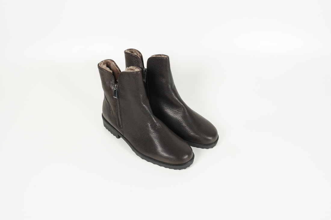 Stiefelette gefüttert Braun