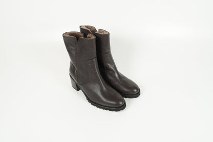 Stiefelette gefüttert Braun