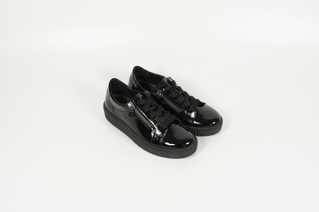Baskets vernis noir