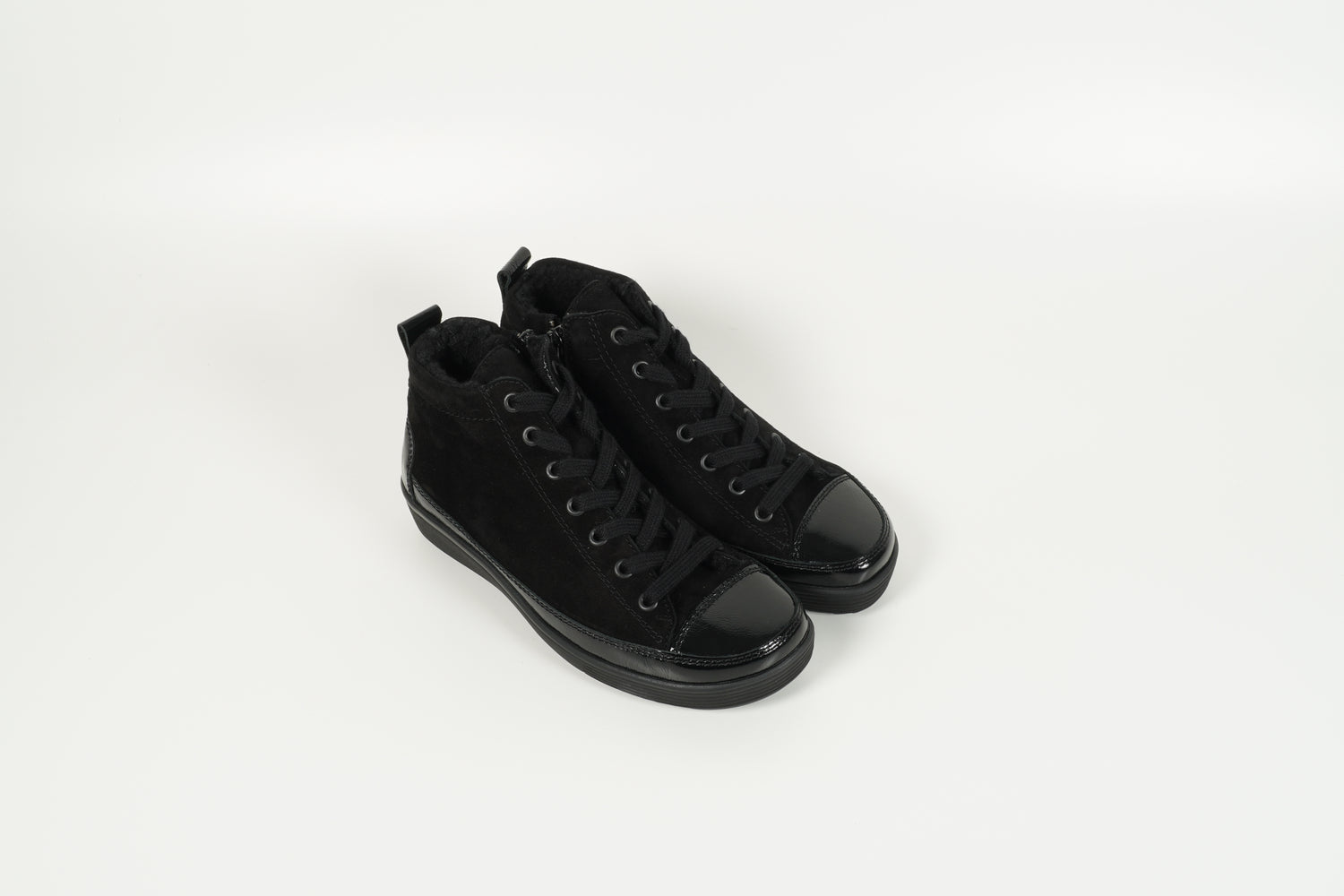 Stiefelette gefüttert Schwarz