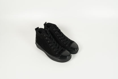 Stiefelette gefüttert Schwarz