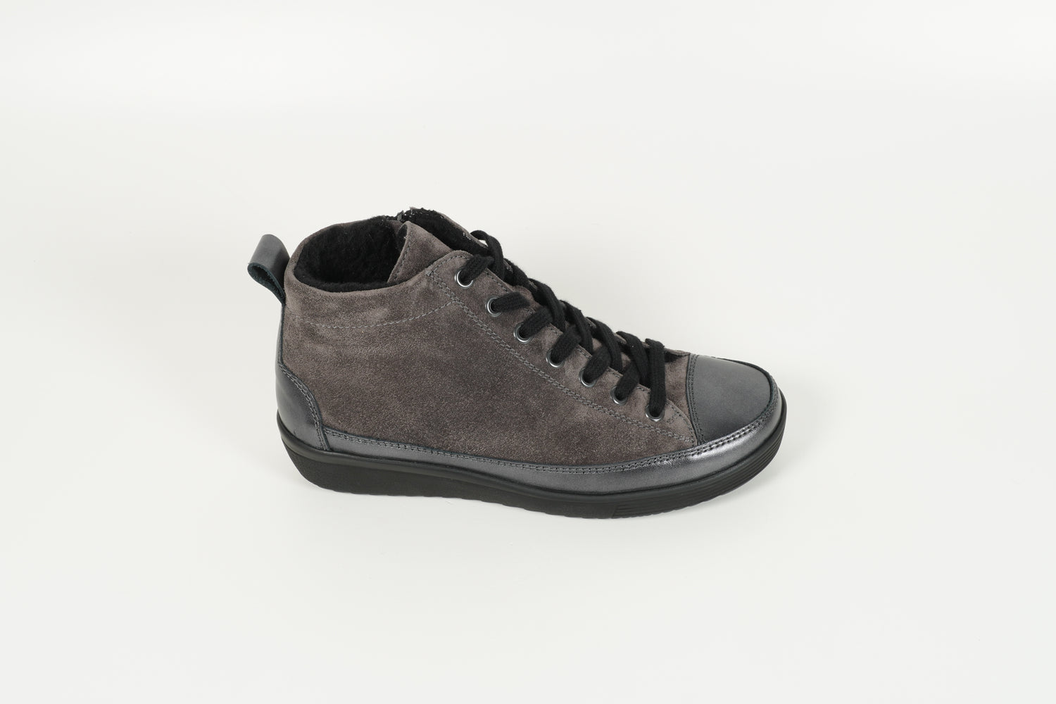 Stiefelette gefüttert Grau
