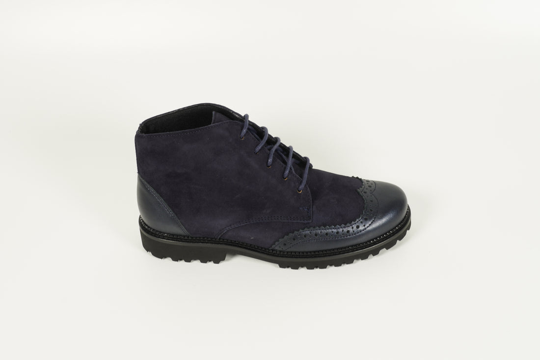 Stiefelette Blau