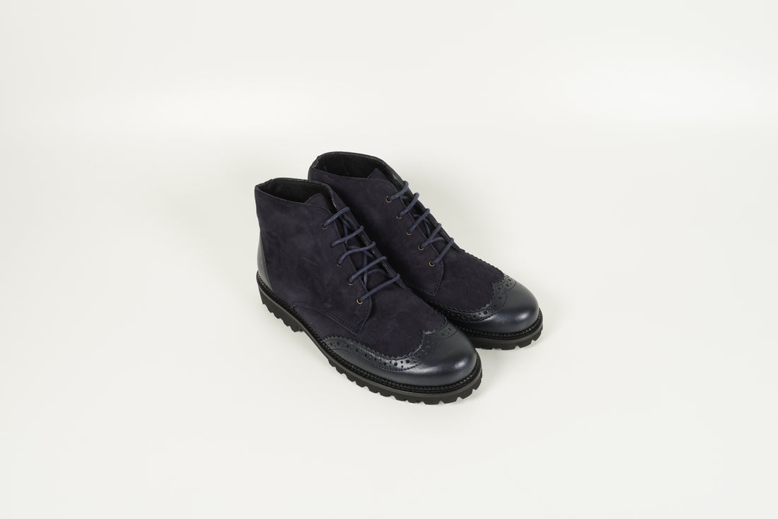 Stiefelette Blau