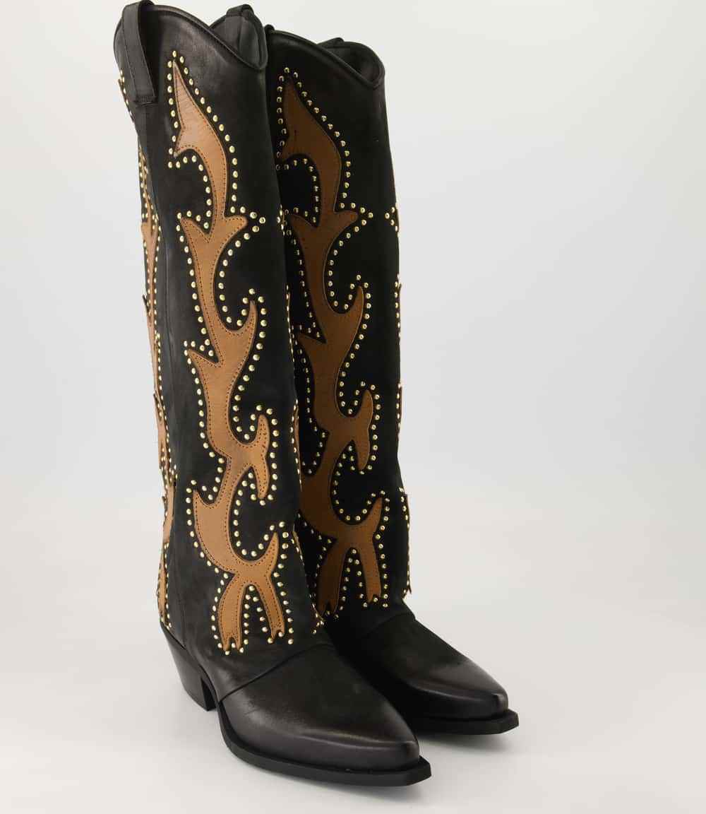 Bottes western noires